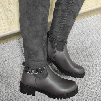 Детские сапоги Lilin Shoes комбинированные серые 35