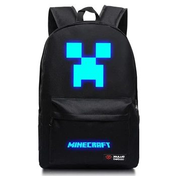 Рюкзак Minecraft светящийся в темноте 44х30х18 см черный