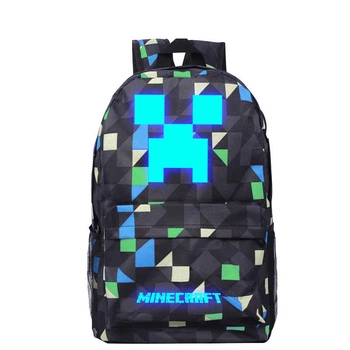 Рюкзак Minecraft світиться в темряві 44х30х18 см геометрія
