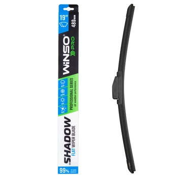 Безкаркасна щітка Winso Pro Shadow 19 дюймів для автомобіля очисник скла безшумна гума (DO-LI_33S)