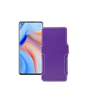 Чохол-книжка з екошкіри для телефону OPPO Reno 4 Pro Фіолетовий