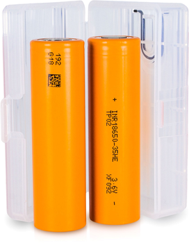 Комплект высокоточных литий-ионных аккумуляторов Tenpower INR18650-35HE, 3400mAh, 10A, 2 шт + бокс (0746020706163)