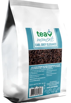 Чай чорний Tea Moments Earl Grey Elegance Листовий з ароматом бергамота 200 г (4823118601893)