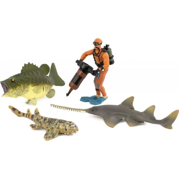 Фигурка Kids Team Морские жители: бычья акула,европейский пилорыл,окунь,аквала (Q9899-P25_2)
