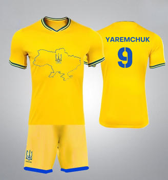 Футбольная форма детская Lion Vanat (Ванат) 25 сборной Украины 24/25, размер 24 ростом 130-140 см, желтая (TNC-25-2-24)