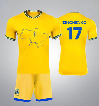 Футбольна форма дитяча Lion Zinchenko (Зінченко) 17 збірної України 24/25, розмір 30 на зріст 150-160 см, жовта (TNC-17-2-30)