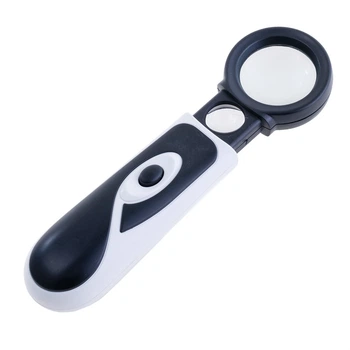 Лупа ручна з підсвічуванням Magnifier MG7B-2B 37 мм - 8х, 18 мм - 20х