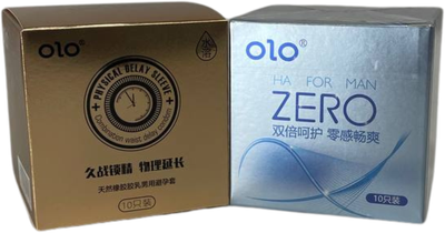 Набір презервативів OLO Physical Delay Sleeve 10 штук + 0.01 Zero Ультратонкі 10 шт (ROZ6501052027)
