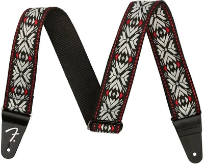 Ремень гитарный Fender Strap 2" Pasadena Woven Red Snowflake