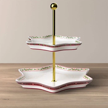Фруктівниця Villeroy & Boch Winter Bakery Delight 25,5 см двоярусна (1486127882)