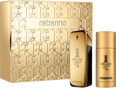 Zestaw męski Paco Rabanne 1 Million Woda toaletowa 100 ml + Dezodorant perfumowany 150 ml (3349668634842)