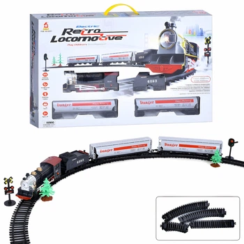 Детская железная дорога Retro Locomotive со звуком и светом (22831)
