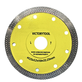 Алмазний диск VICTORYTOOL 125 мм 125х1,2х22,23 (125100)