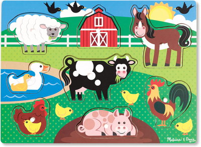 Puzzle drewniane Melissa & Doug Farma 8 elementów (0000772190503)