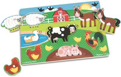 Puzzle drewniane Melissa & Doug Farma 8 elementów (0000772190503)