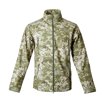 Куртка Vik-Tailor SoftShell з липучками для шевронів ММ-14 піксель ЗСУ 48