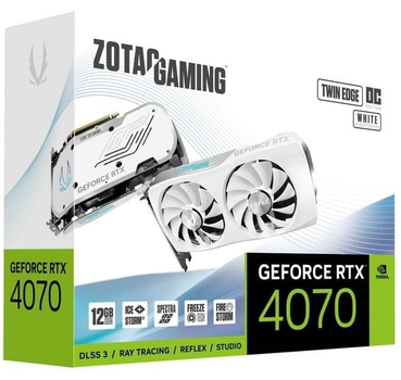Відеокарта Zotac RTX 4070 12GB Twin Edge OC White (ZT-D40740Q-10M) (GDDR6X, 192 bit, PCI-E 4.0 x16)