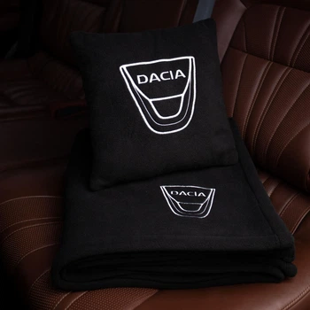Флисовый набор плед с подушкой черный DACIA, AUTO COMFORT