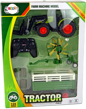 Трактор на радіокеруванні LEAN Toys Remote Controlled Farm Machinery з аксесуарами 1:24 (5905323215429)