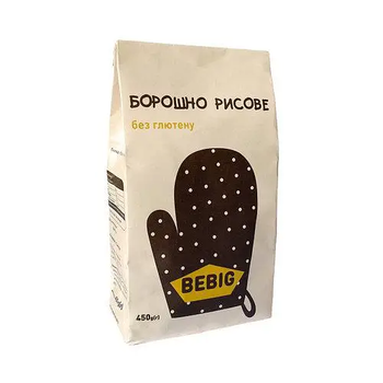 Рисовая мука безглютеновая, Bebig, 450г