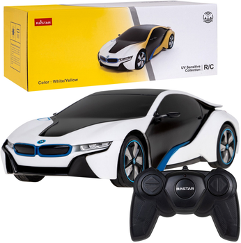 Samochód zdalnie sterowany Rastar BMW i8-UV Sensitive Collection 1:24 (5901384733155)