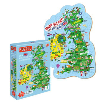 Puzzle Dodo Mapa Wielkiej Brytanii i Irlandii 100 Elementów (4823115900944)