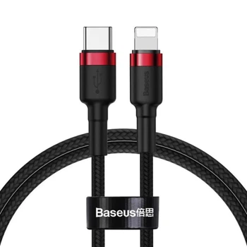 Кабель BASEUS Cafule Data Cable Type-C to Lightning PD 18W 1м Black/Red (CATLKLF-91)