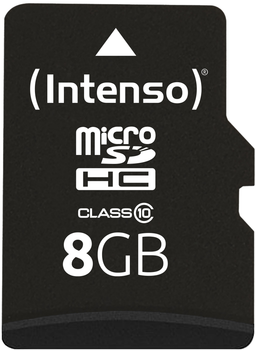 Карта пам'яті Intenso microSDHC Class 10 8GB + SD адаптер (3413460)