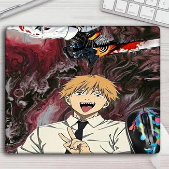 Игровая поверхность для мыши (коврик для мыши) Аниме Человек бензопила #0013 Прямоугольный