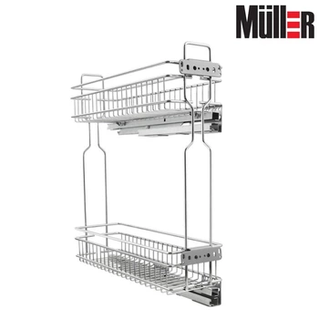 Карго Muller Star 200мм боковое правое 2 полки с доводчиком, Хром (0081)