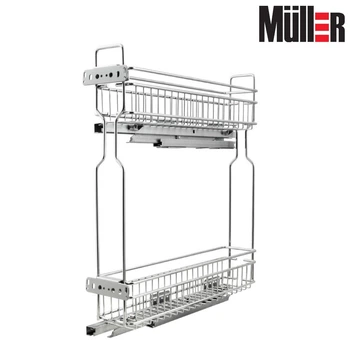 Карго Muller Star 150мм боковое левое 2 полки с доводчиком, Хром (0078)