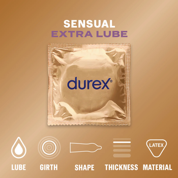 Презервативи Durex Sensual Extra Lubricated 20 шт (5900627118155)