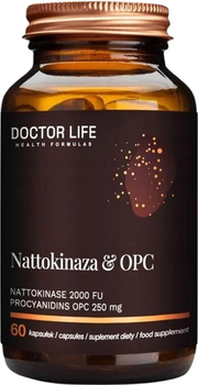 Дієтична добавка Doctor Life Nattokinase 2000 Fu and Opc 60 капсул (5905692385372)