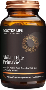 Suplement diety Doctor Life Shilajit Elite Primavie kompleks Mumijo 60 kapsułek (5905692385396)