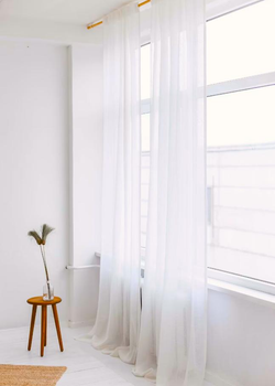 Комплект тюлей Лен Лайт Lux Portiery 150х265 - 2 шт Белый (TL3532)