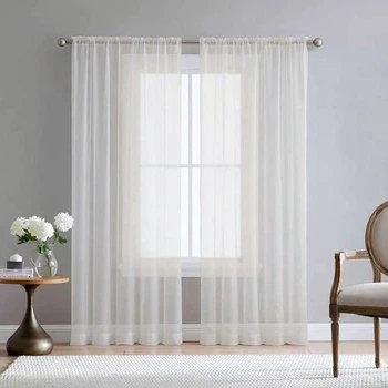 Комплект Тюлів Вуаль Бриз з обтяжувачем Lux Portiery 300х255 см - 2 шт Молочний (TV1226)
