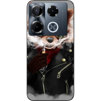 Силиконовый чехол SMTT для Infinix Note 40 Pro (Х6850) с картинкой Крутой енот