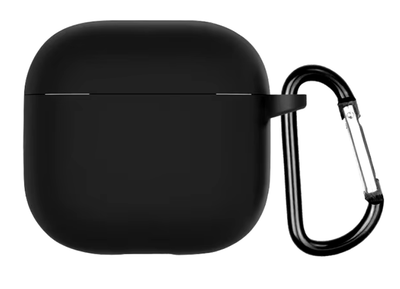 Чехол-накладка DK для Apple AirPods 4 | Silicone Candy Friendly с карабином (black)