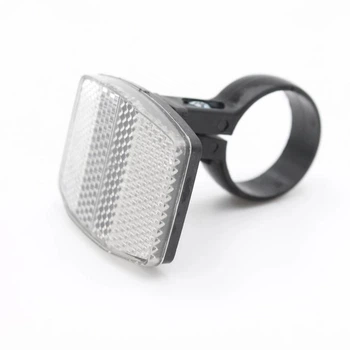 Білий катафот на велосипед із кріпленням на кермо Ø31.8mm