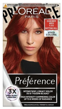 Trwala farba do wlosow L'Oreal Paris Preference Vivid Colors 5.664 Cherry Red 150 ml (3600524015176)