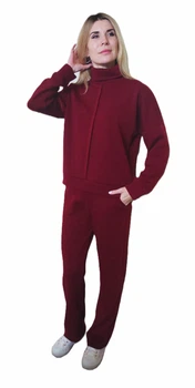 Женский костюм из ангоры Capricious CAPS0096 3XL бордовый