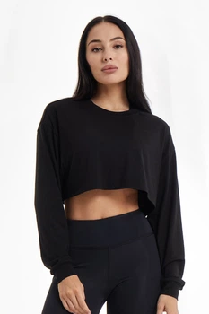 Футболка Designed for Fitness Логслив Crop Basic XS/S