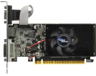 Видеокарта GeForce GT610, Golden Memory, 2Gb GDDR3, 64-bit, VGA/DVI/HDMI, 810/1333 MHz, Low Profile (GT610D32G64BIT)
