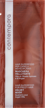 Разглаживающая маска «Сияющий бархат» с маслом аргана и облепихи CONTEMPORA Hair Superfood For Frizzy Hair