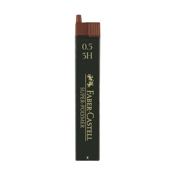 Запасні грифелі Faber-Castell Super-Polymer для механічних олівців 0,5 мм 3H 12 шт.