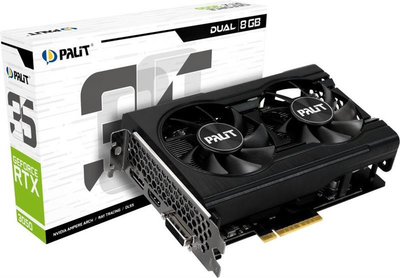 Видеокарта Palit GeForce RTX 3050 8GB GDDR6 Dual (NE63050018P1-1070D)
