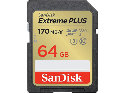 Карта пам'яті SanDisk 64 GB SDXC Class 10 UHS-I U3 V30 Extreme Plus (SDSDXW2-064G-GNCIN)