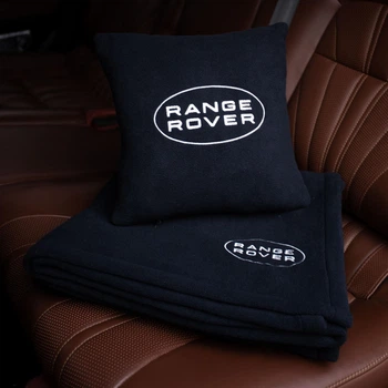 Флисовый набор плед с подушкой черный RANGE ROVER, AUTO COMFORT