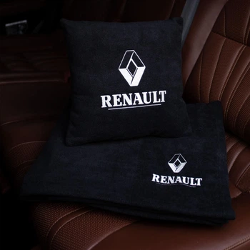 Флисовый набор плед с подушкой черный RENAULT, AUTO COMFORT