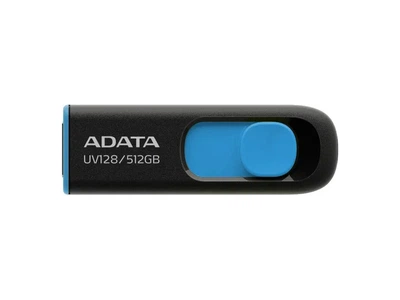 USB флеш накопичувач ADATA 512 GB UV128 USB 3.2 Black/Blue (AUV128-512G-RBE)